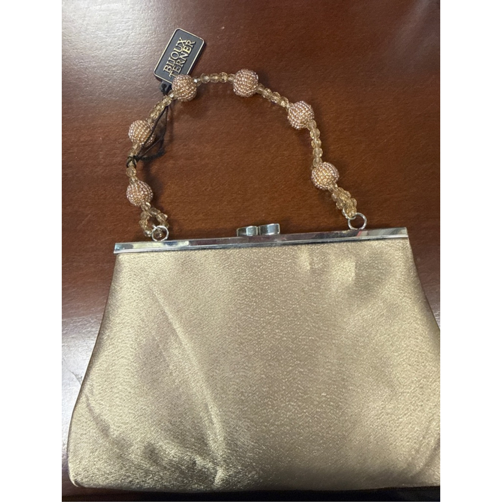 Women's Bijoux Terner Gold Sequin Beaded Clutch One Size - Picture 2 of 3